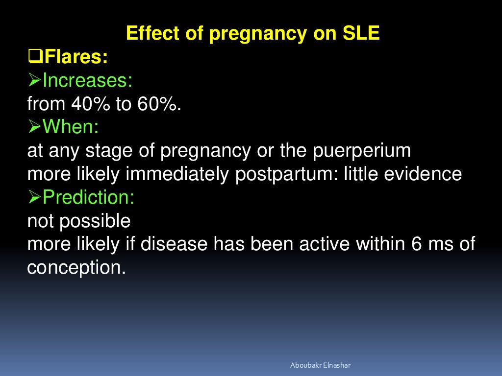 Systemic lupus erythematosus During pregnancy