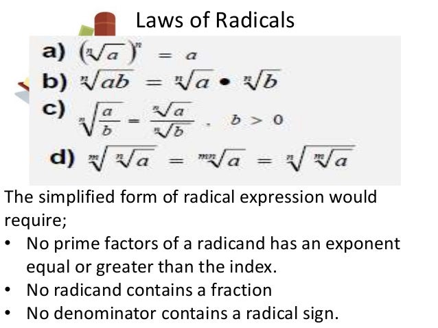 module 4 grade 9 mathematics radicals radical form math