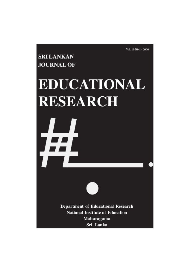 sri lankan journal of educational research