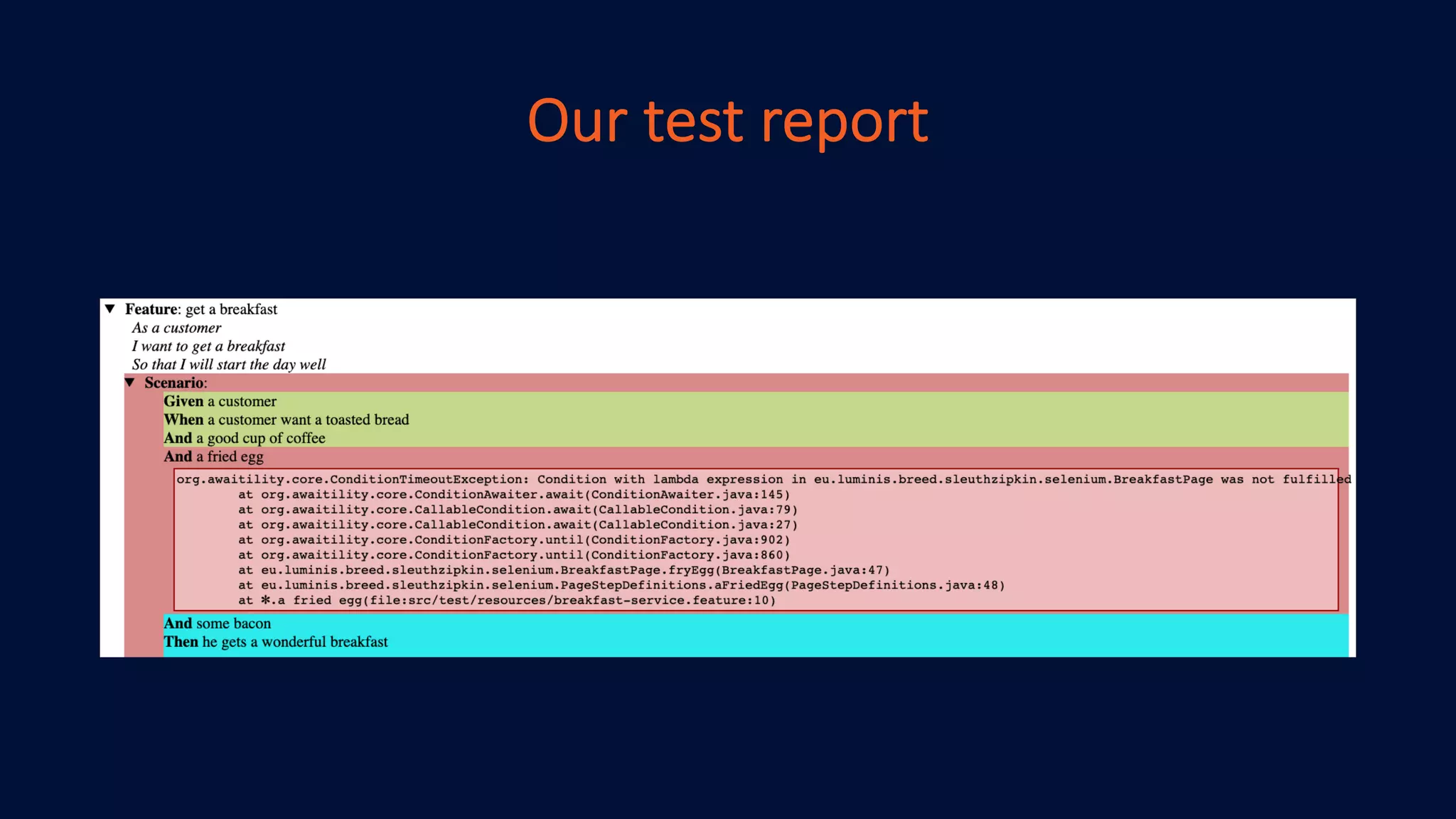 Our test report
 
