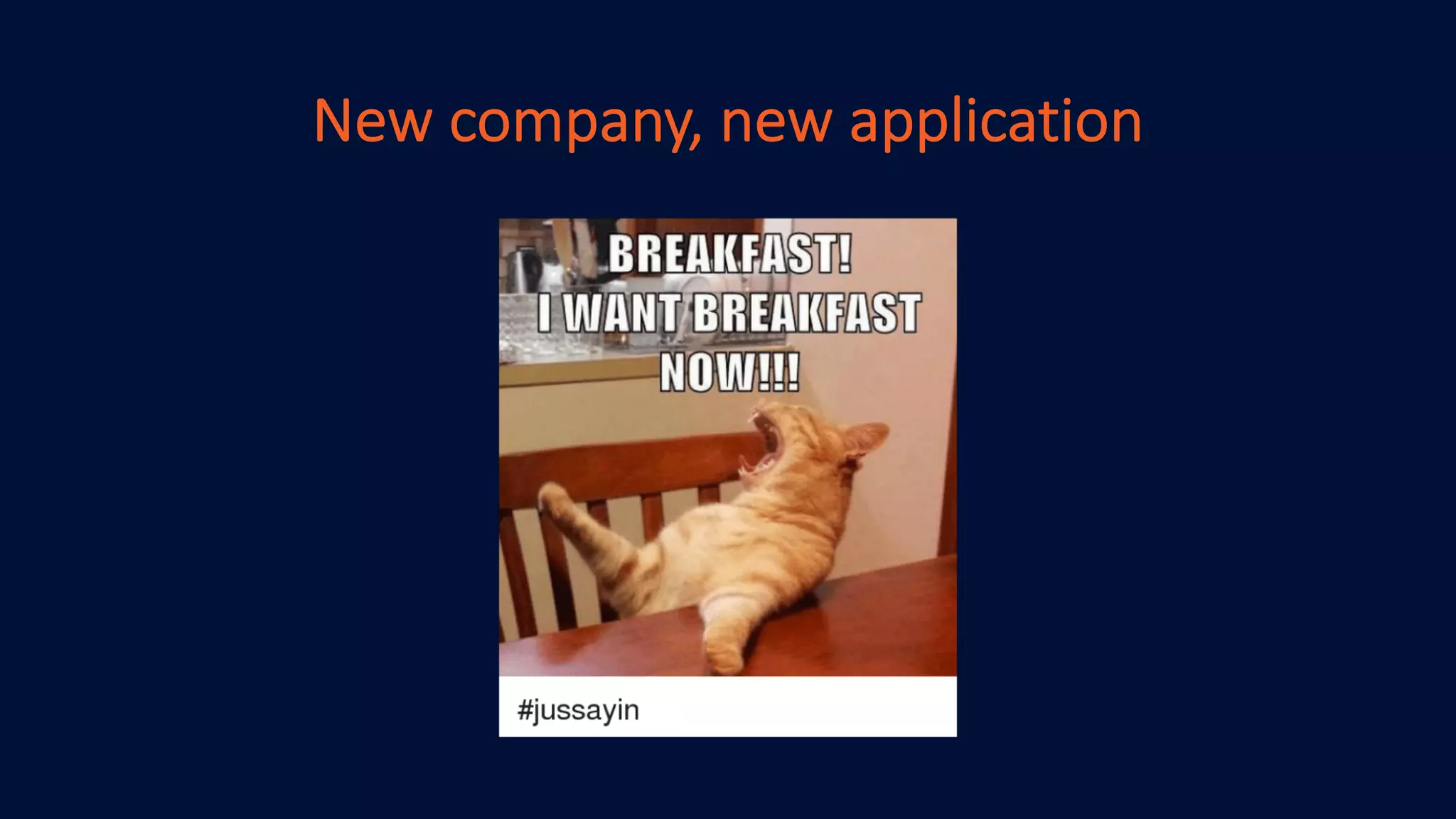 New company, new application
 