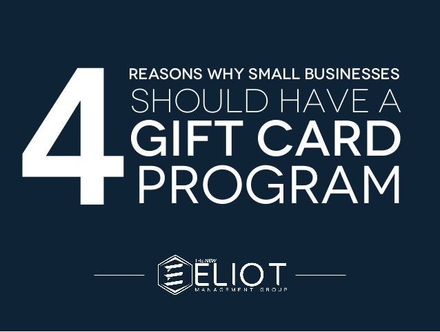 4 reasons why small businesses should have a gift card program