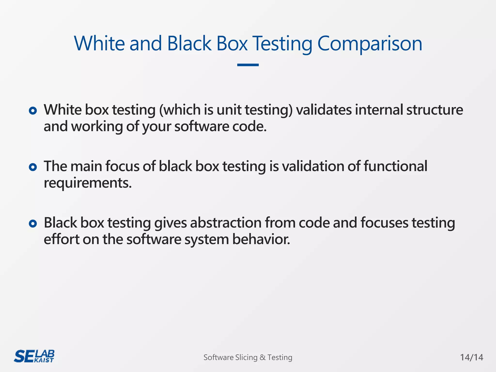 Slicing and testing | PPTX