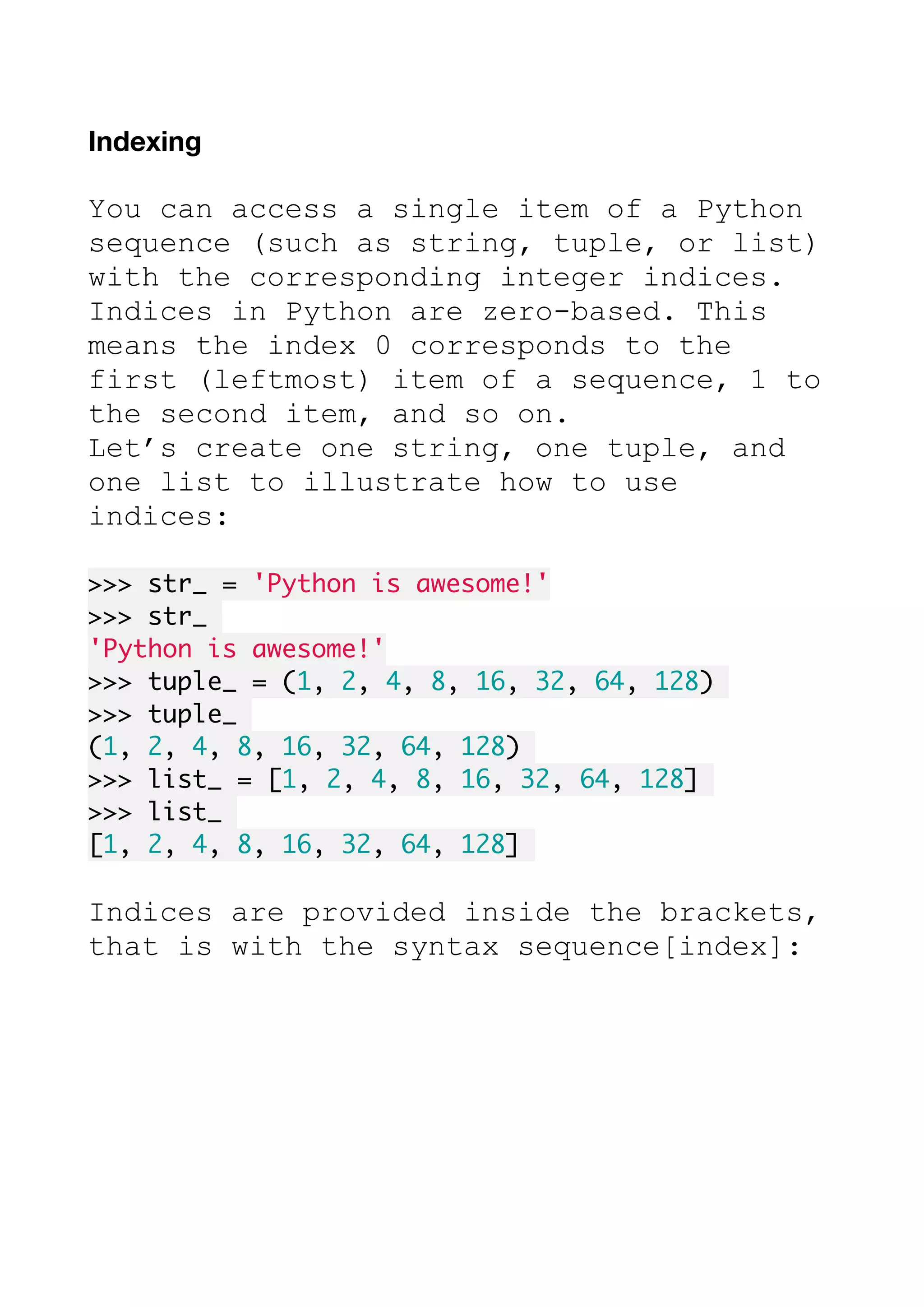 Slicing in Python - What is It? | PDF