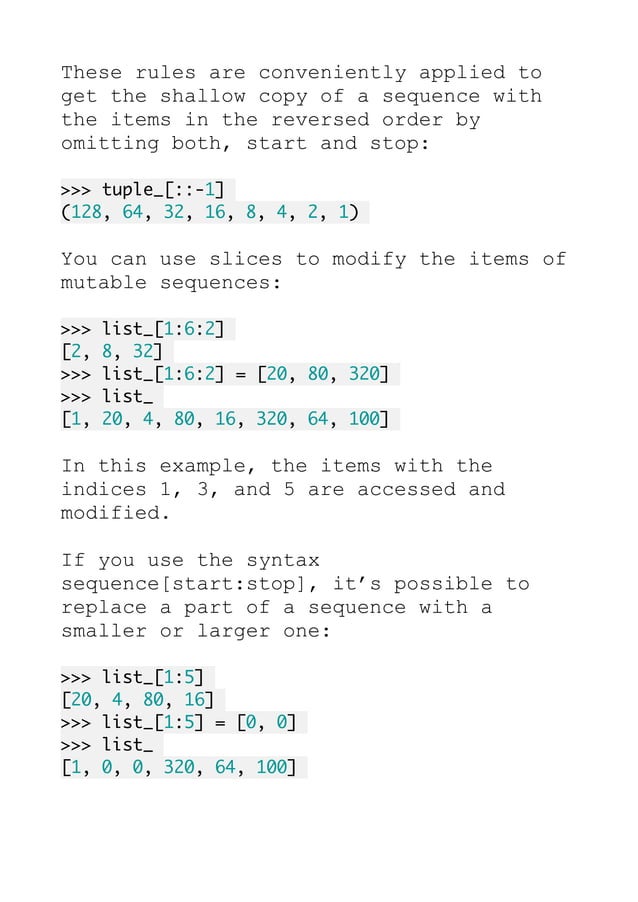 Slicing in Python - What is It? | PDF