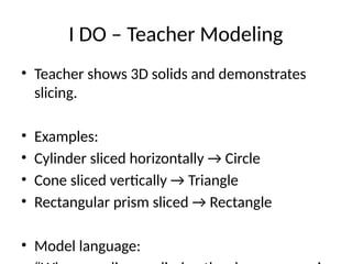Exploring 2D Shapes Formed by Slicing 3D Solids in Math | PPTX