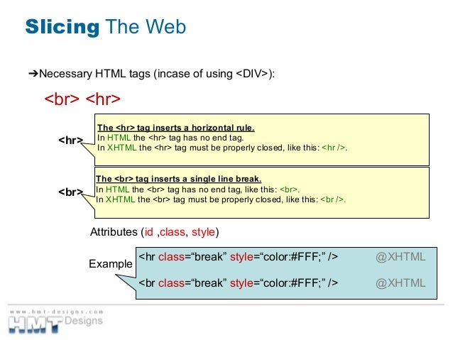 Slicing the web