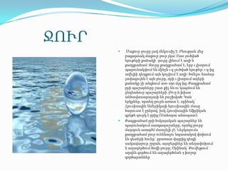 ՋՈՒՐ




Մաքուր ջուրը լավ մեկուսիչ է: Բնության մեջ
բացարձակ մաքուր ջուր չկա: Ըստ լուծված
նյութերի քանակի՝ ջուրը լինում է աղի և
քաղցրահամ: Ջուրը քաղցրահամ է, երբ 1 լիտրում
պարունակվում են մինչև 1 գ լուծված նյութեր: 1 գ-ից
ավելիի դեպքում այն կոչվում է աղի: Խմելու համար
լավագույնն է այն ջուրը, որի 1 լիտրում աղերի
քանակը չի անցնում 200–250 մլգ-ից: Քաղցրահամ
ջրի պաշարները շատ քիչ են ու կազմում են
ընդհանուր պաշարների 3%-ը և խիստ
անհավասարաչափ են բաշխված: Կան
երկրներ, որտեղ ջուրն առատ է. օրինակ՝
Հյուսիսային Ամերիկայի հյուսիսային մասը
հարուստ է ջրերով, իսկ Հյուսիսային Աֆրիկան
գրեթե զուրկ է ջրից (Սահարա անապատ):
Քաղցրահամ ջրի հսկայական պաշարներ են
պարունակում սառցադաշտերը, որոնց ջուրը
մարդուն առայժմ մատչելի չէ: Ներկայումս
քաղցրահամ ջուր ունենալու նպատակով փոխում
են գետերի հունը` ջրառատ վայրից դեպի
սակավաջուր շրջան, այսբերգներ են տեղափոխում
և աղազերծում ծովի ջուրը: Օրինակ՝ Քուվեյթում
արդեն գործում են աղազերծման 5 խոշոր
գործարաններ

 