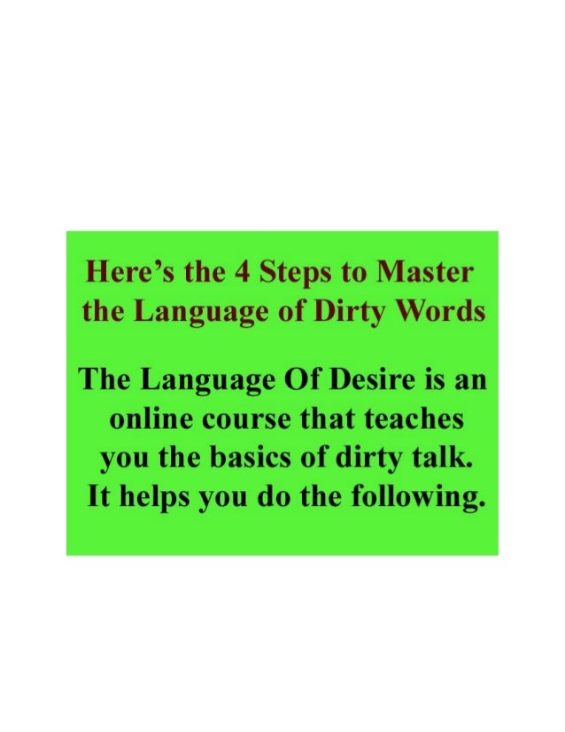 The 4 steps to Master The Language Of Dirty Words