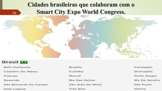 Cidades brasileiras que colaboram com o
Smart City Expo World Congress.36
 