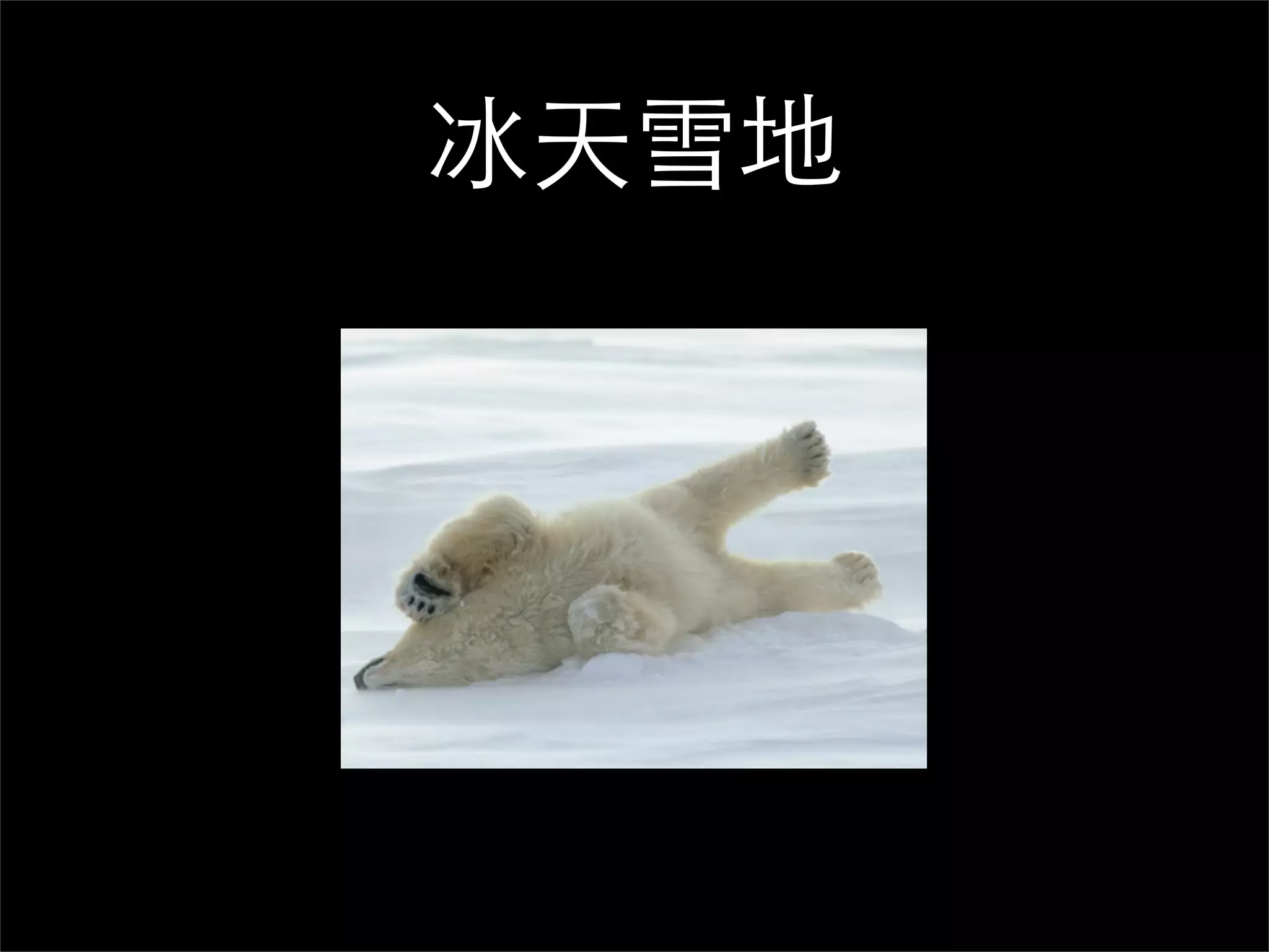 冰天雪地
 
