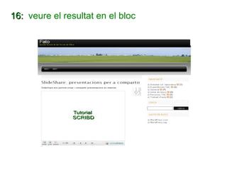 16:  veure el resultat en el bloc 