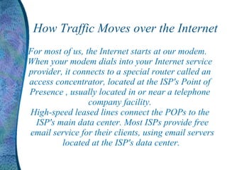 How Traffic Moves over the Internet ,[object Object],[object Object]