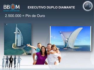 EXECUTIVO DUPLO DIAMANTE
2.500.000 = Pin de Ouro
 