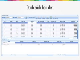 Danh sách hóa đơn
 