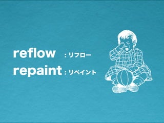 reﬂow : リフロー
repaint : リペイント
 