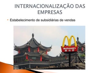 

Estabelecimento de subsidiárias de vendas

 