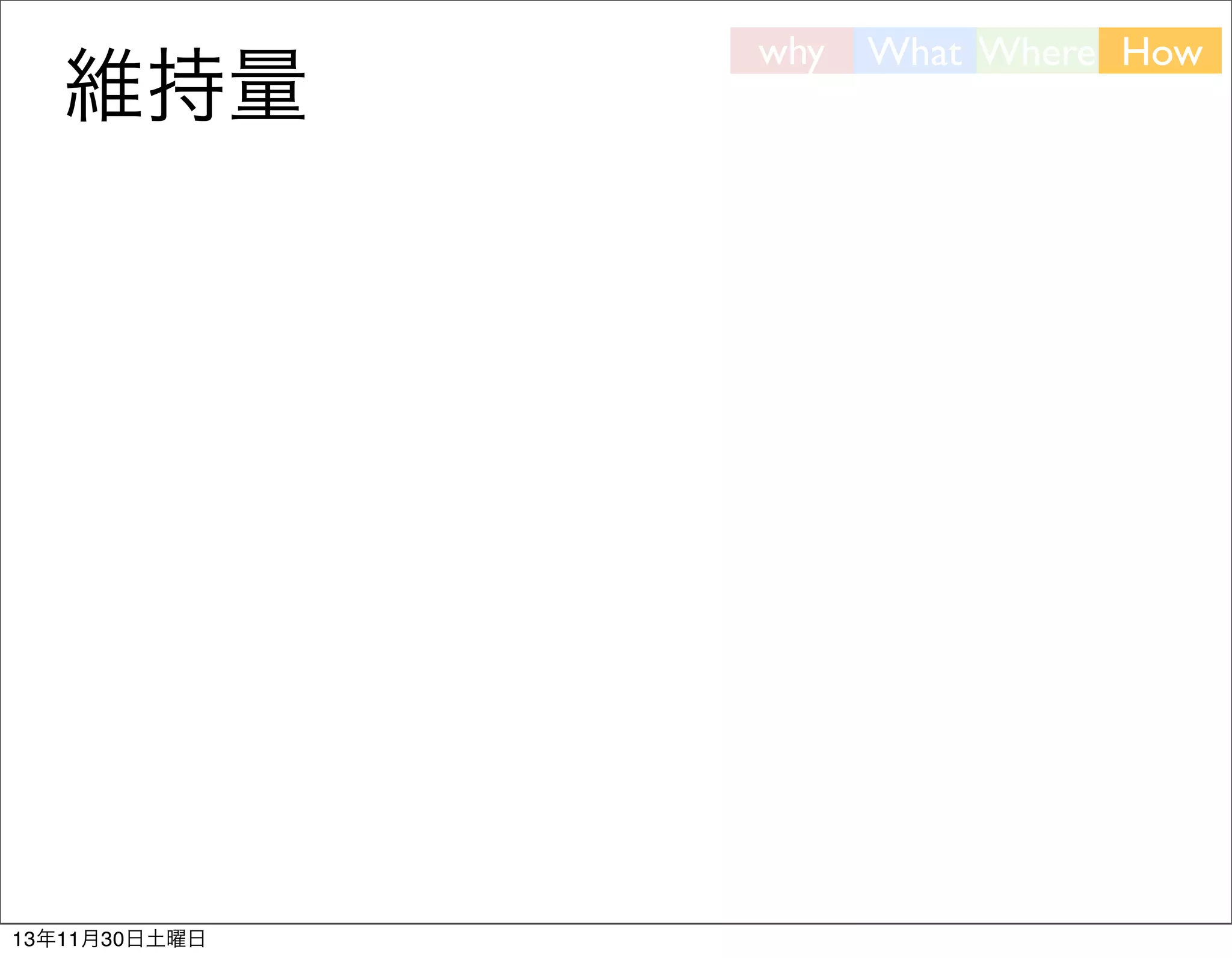 維持量

13年11月30日土曜日

why

What Where How

 