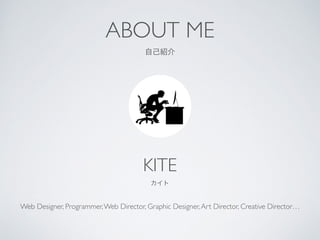 ABOUT ME	

ԼB
KITE	


Web Designer, Programmer,Web Director, Graphic Designer,Art Director, Creative Director
 