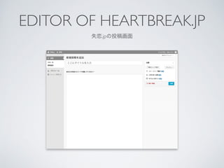 EDITOR OF HEARTBREAK.JP	

ʧ.jpͶ廭
 