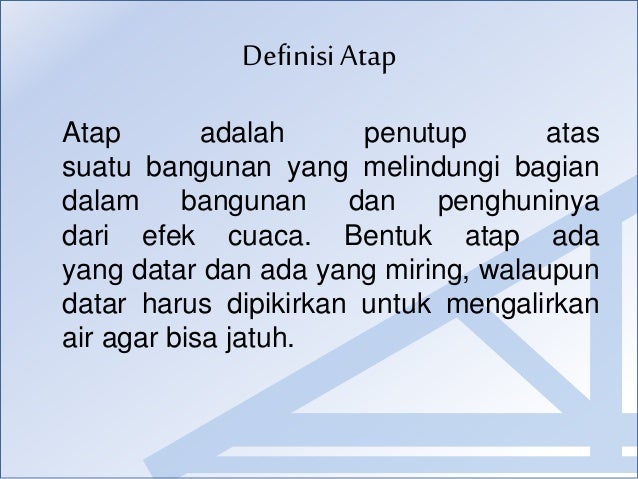 Bahan Bangunan Penutup Atap   Bahan Bangunan Penutup Atap