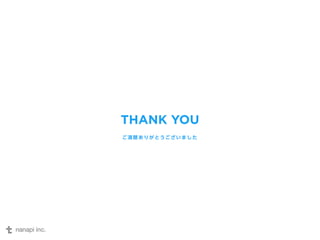 THANK YOU 
ご清聴ありがとうございました 
