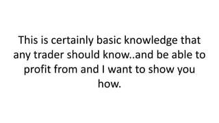 This is certainly basic knowledge that any trader should know..and be able to profit from and I want to show you how.  