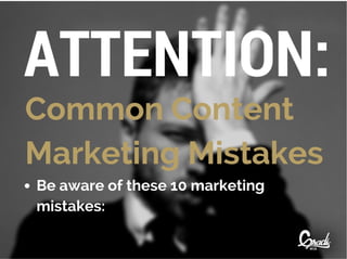 Common Content Marketing Mistakes