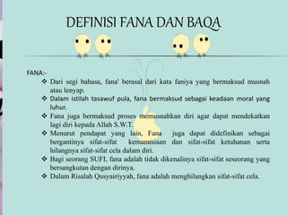 Fana Wal Baqa | PPTX