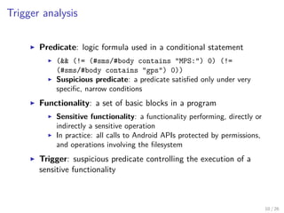TriggerScope: Towards Detecting Logic Bombs in Android Applications | PDF