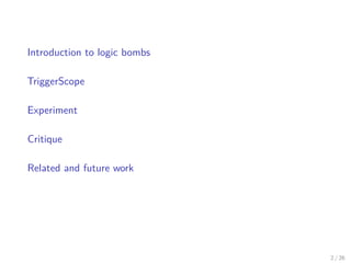 TriggerScope: Towards Detecting Logic Bombs in Android Applications | PDF