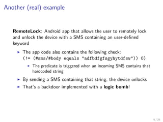 TriggerScope: Towards Detecting Logic Bombs in Android Applications | PDF