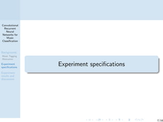 Convolutional recurrent neural networks for music classification | PDF