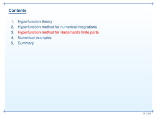 An application of the hyperfunction theory to numerical integration | PPT