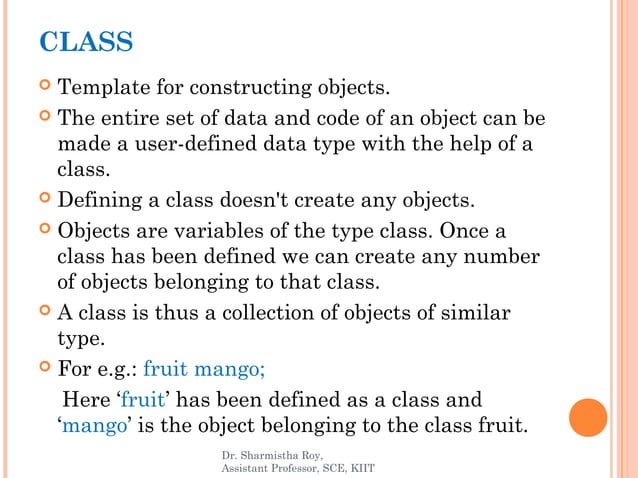 Object oriented programming | PPT