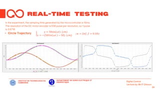 IINSTITUT DE TECHNOLOGIE DU
CAMBODGE
DEPARTEMENT DE GENIE ELECTRIQUE ET
ENERGETIQUE
• ൜
𝑦 = 50sin(𝜔𝑡) (𝑐𝑚)
𝑥 = −(50𝑆𝑖𝑛 𝜔𝑡 − 50) (𝑐𝑚)
; 𝑤 = 2𝜋𝑓, 𝑓 = 0.1𝐻𝑧
 