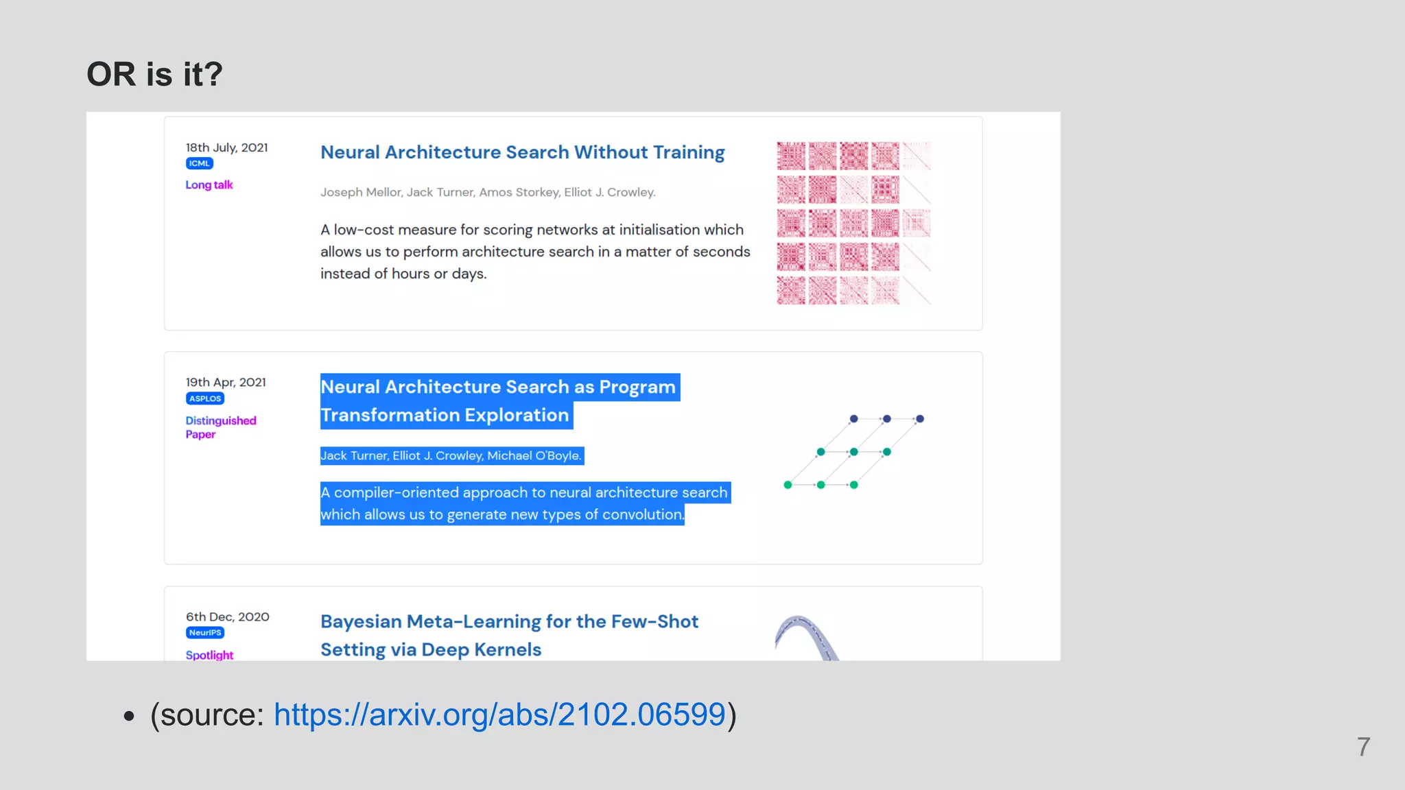 OR is it?
(source: https://arxiv.org/abs/2102.06599)
7
 