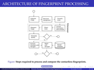 Biometric Step By Step Biometric Recognition of Infants | PDF