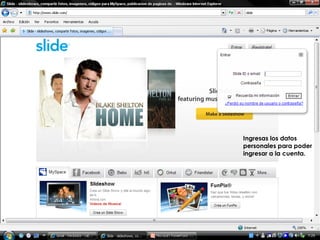 Ingresas los datos personales para poder ingresar a la cuenta. 
