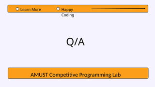 Introduction to Competitive Programming Slide | PPTX