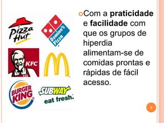 Com  a praticidade
e facilidade com
que os grupos de
hiperdia
alimentam-se de
comidas prontas e
rápidas de fácil
acesso.

                  6
 