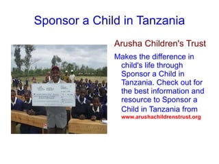 Sponsor a Child in Tanzania ,[object Object]