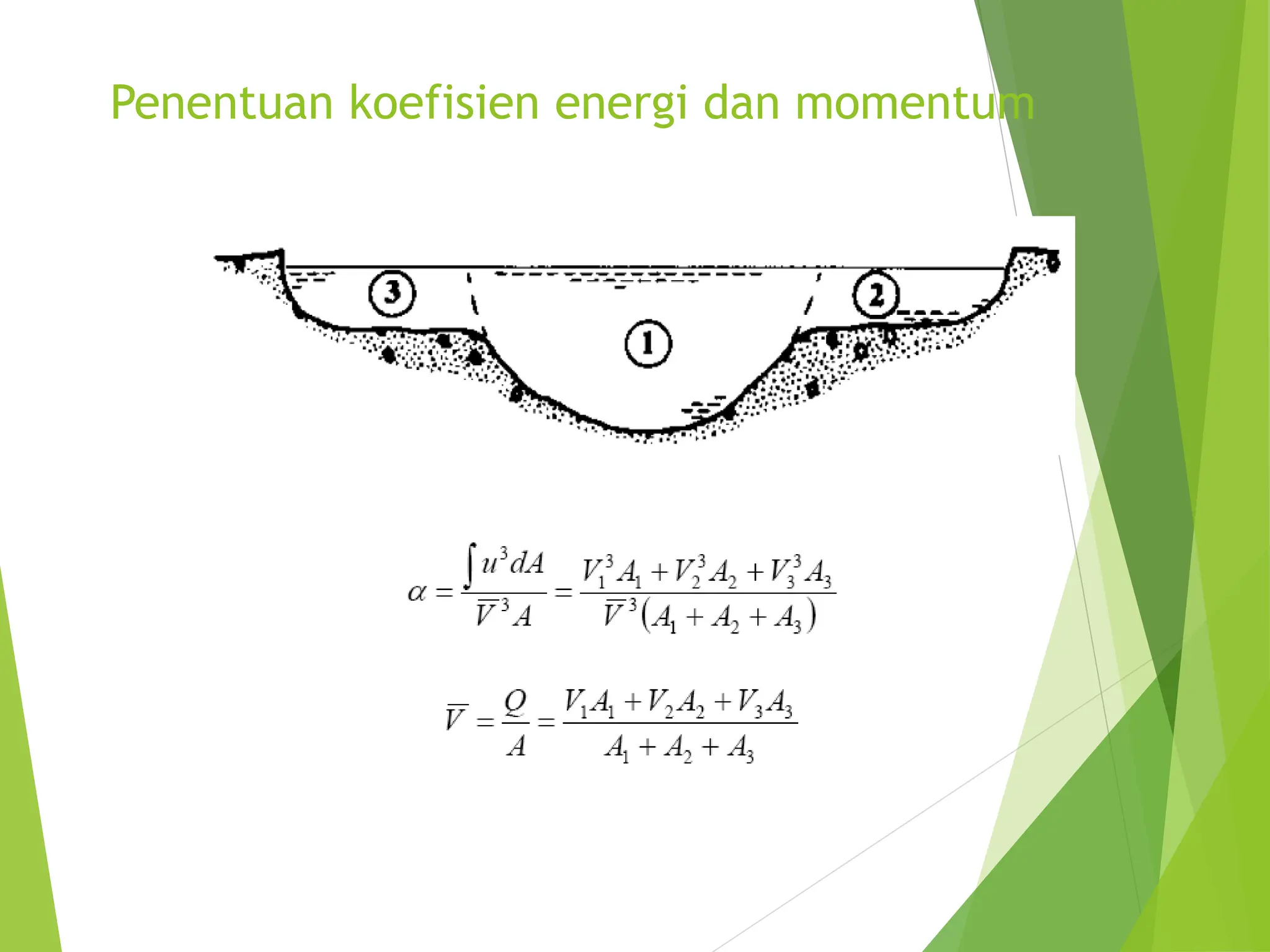 Penentuan koefisien energi dan momentum
 