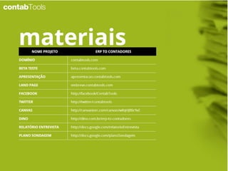 contabTools Sumário Executivo