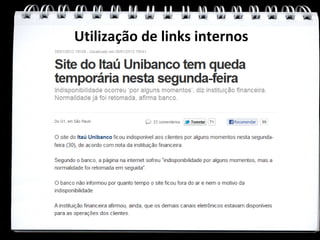 Utilização de links internos
 