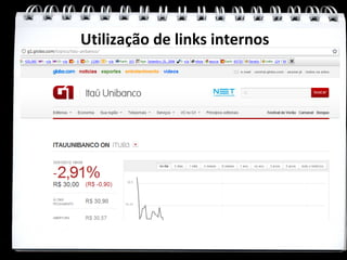 Utilização de links internos
 