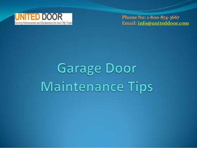 Garage Door Maintenance Tips