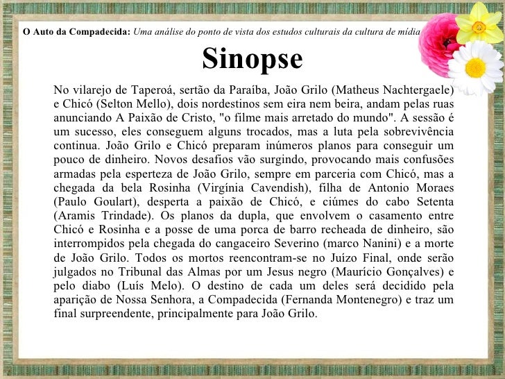 O Auto da Compadecida - Uma análise do ponto de vista dos