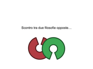 Scontro tra due filosofie opposte…
 