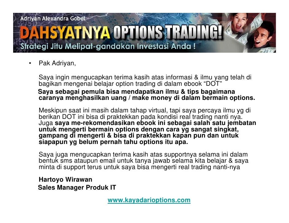 Belajar option trading pemula